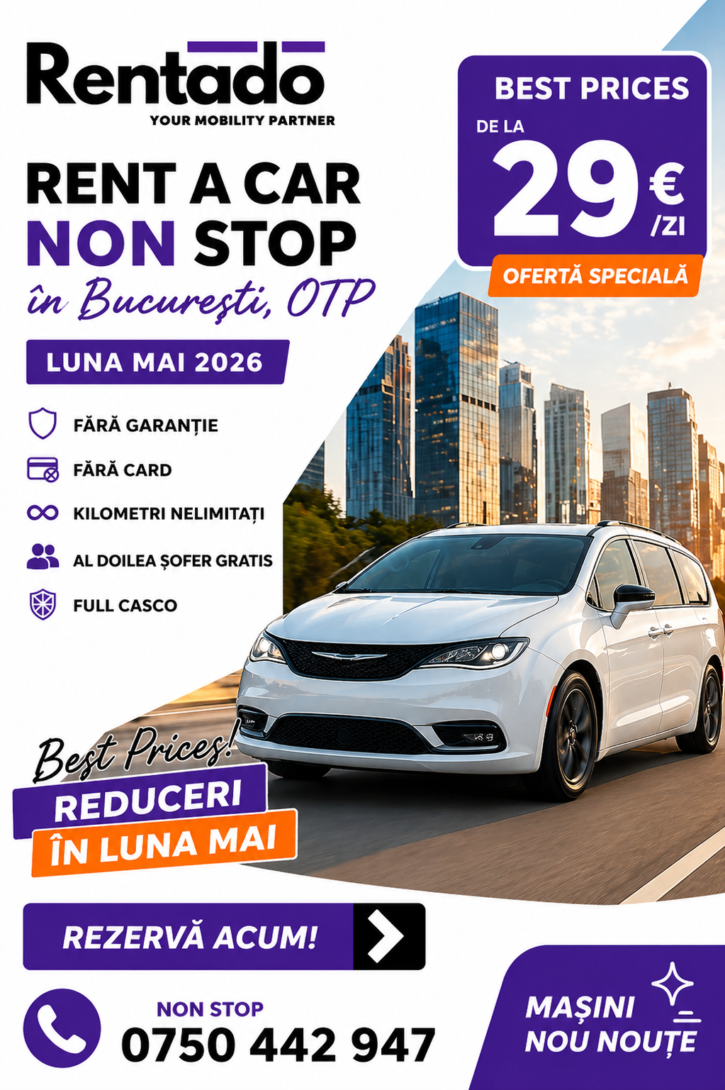 Inchiriezi masini fara garantie in otopeni, bucuresti, romania