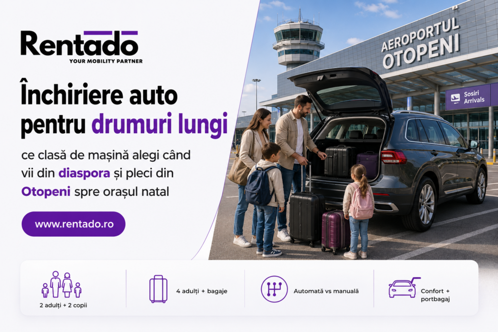 Închiriere auto pentru drumuri lungi ce clasă de mașină alegi când vii din diaspora și pleci din Otopeni spre orașul natal