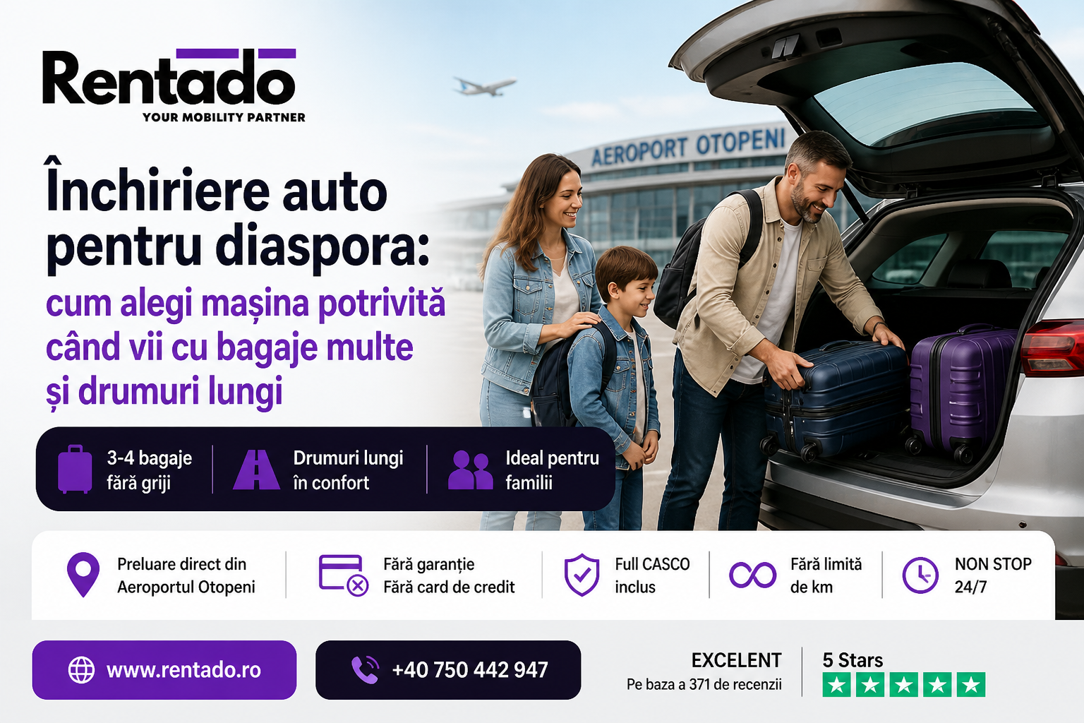 Închiriere auto pentru diaspora: cum alegi mașina potrivită când vii cu bagaje multe și drumuri lungi