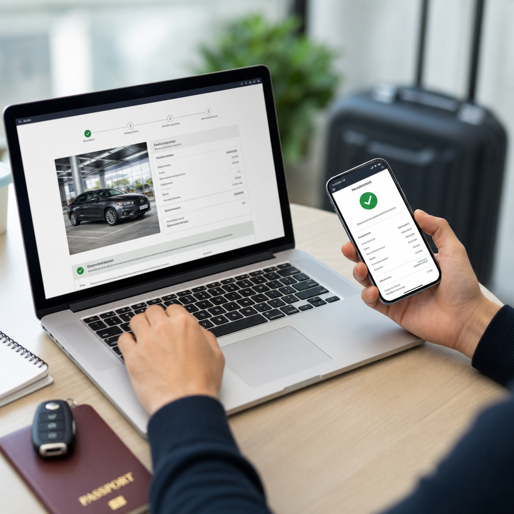 rent a car aeroport otopeni - Rent a car la Aeroportul Otopeni: pași de rezervare și confirmare a preluării - Rentado - Inchirieri Auto Otopeni - imagine explicativă